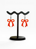 Laser-Cut Acrylic Bow Earrings