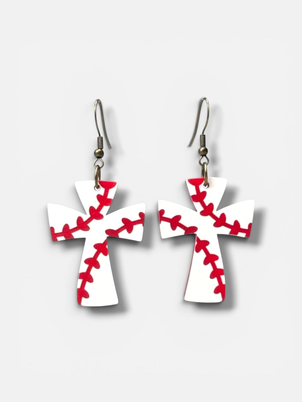Softball or Baseball Cross Earrings