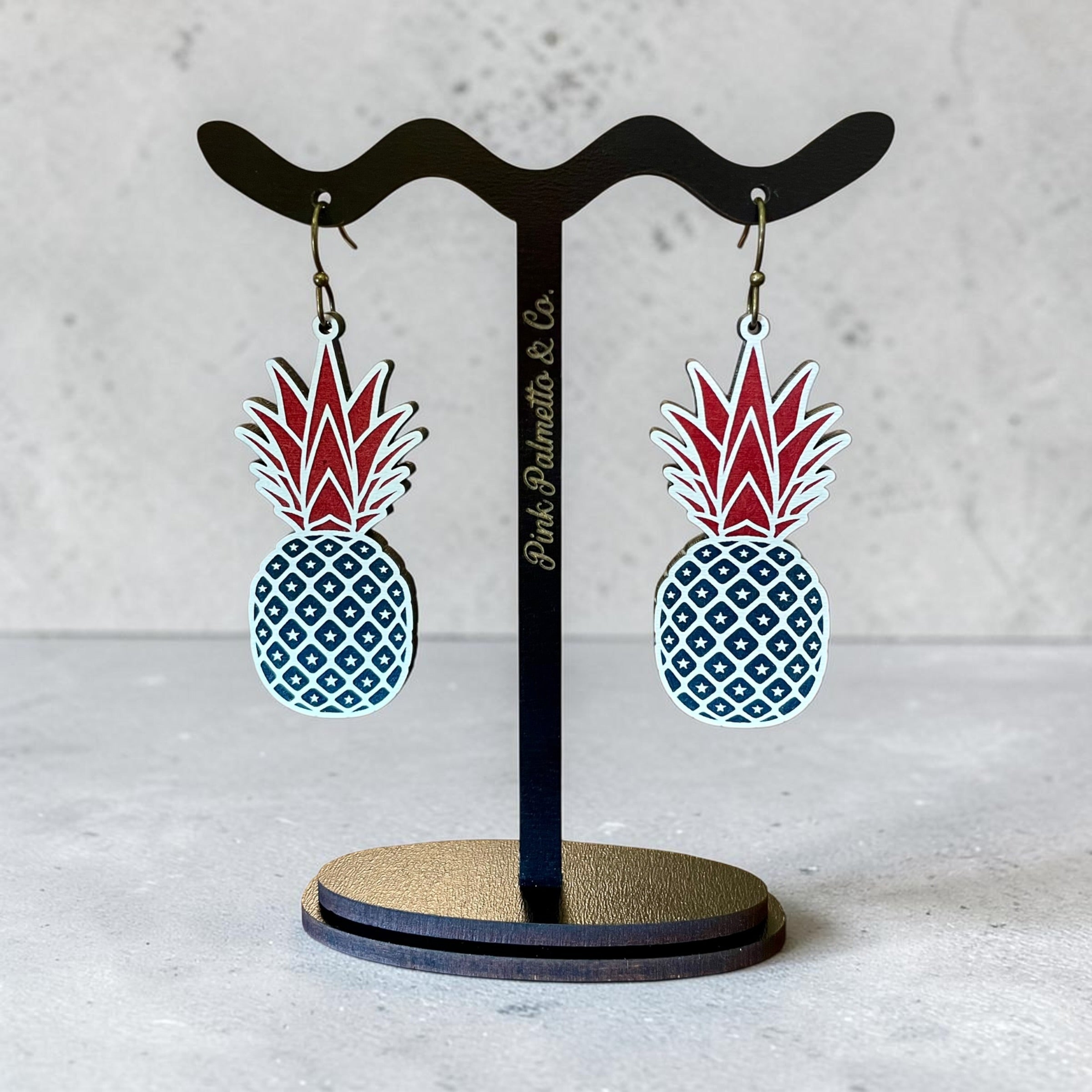 Patriotic Pineapple Earrings