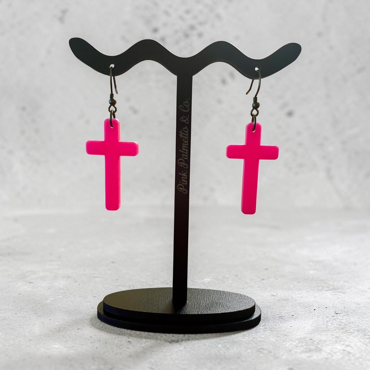 Acrylic Cross Earrings