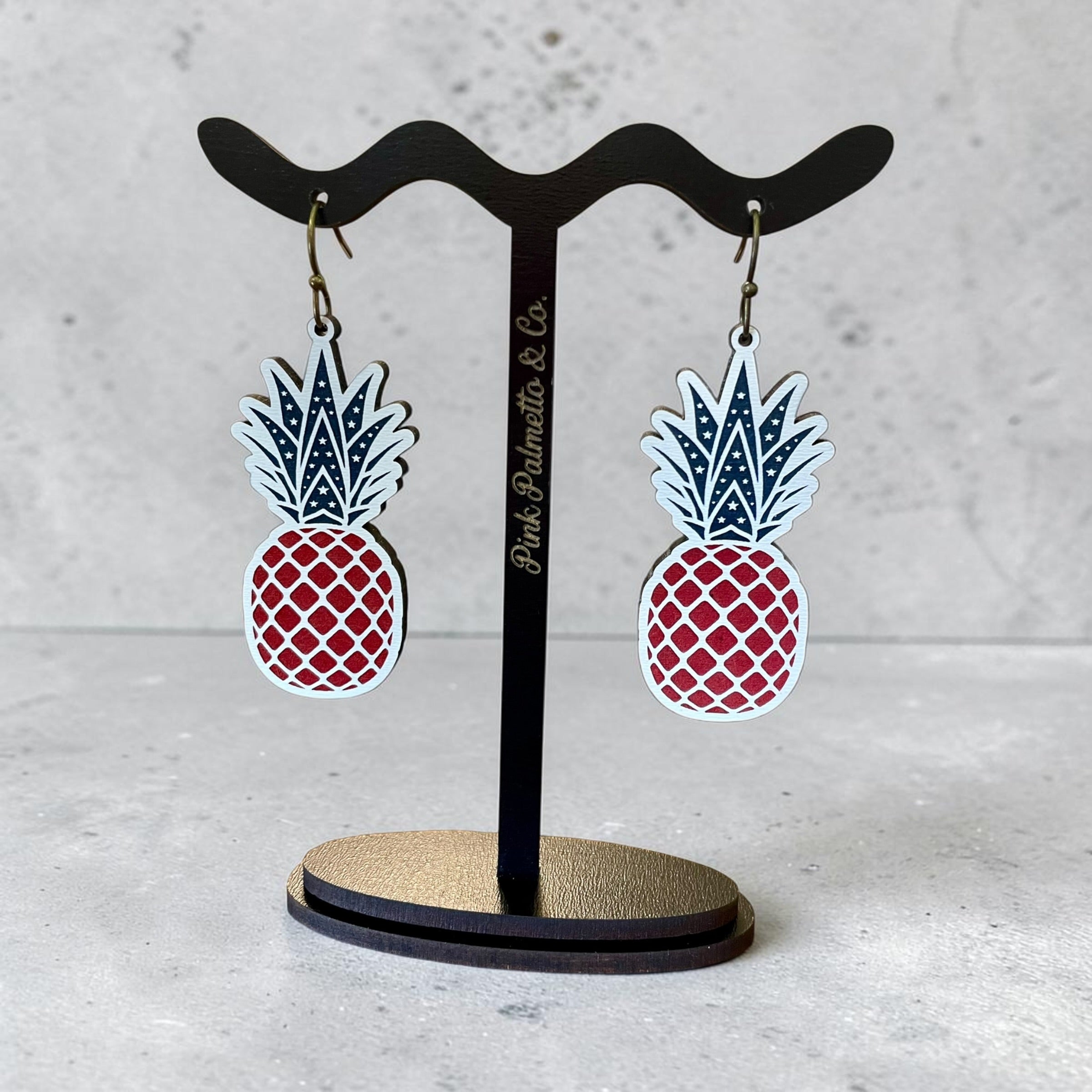 Patriotic Pineapple Earrings