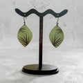 Rustic Tropical Palm Leaf Wood Earrings