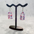 Patriotic Cross Cutout Earrings