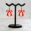 Laser-Cut Acrylic Bow Earrings