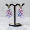 Wooden Top Studs with Patriotic Bow Plastic Bottom