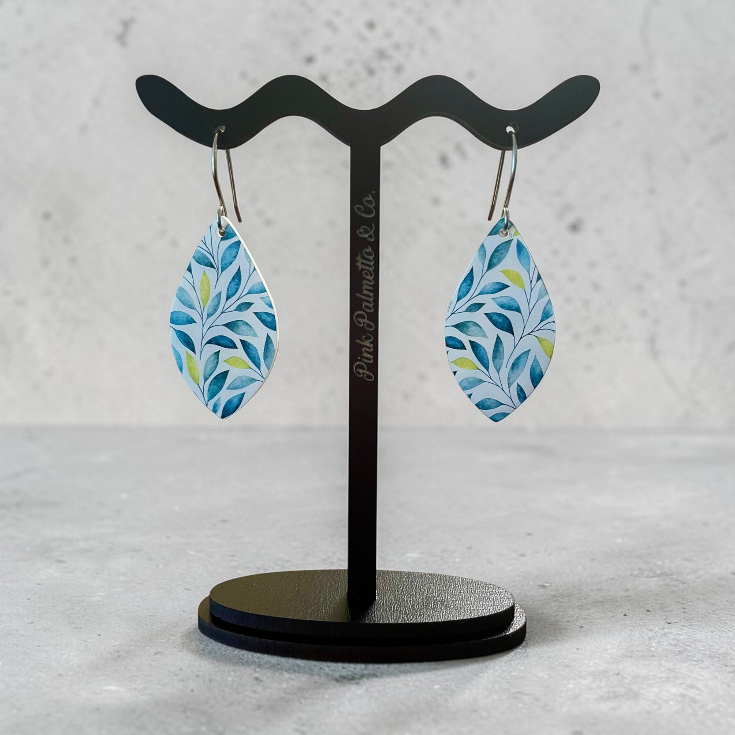 Teal Meadow Acrylic Earrings