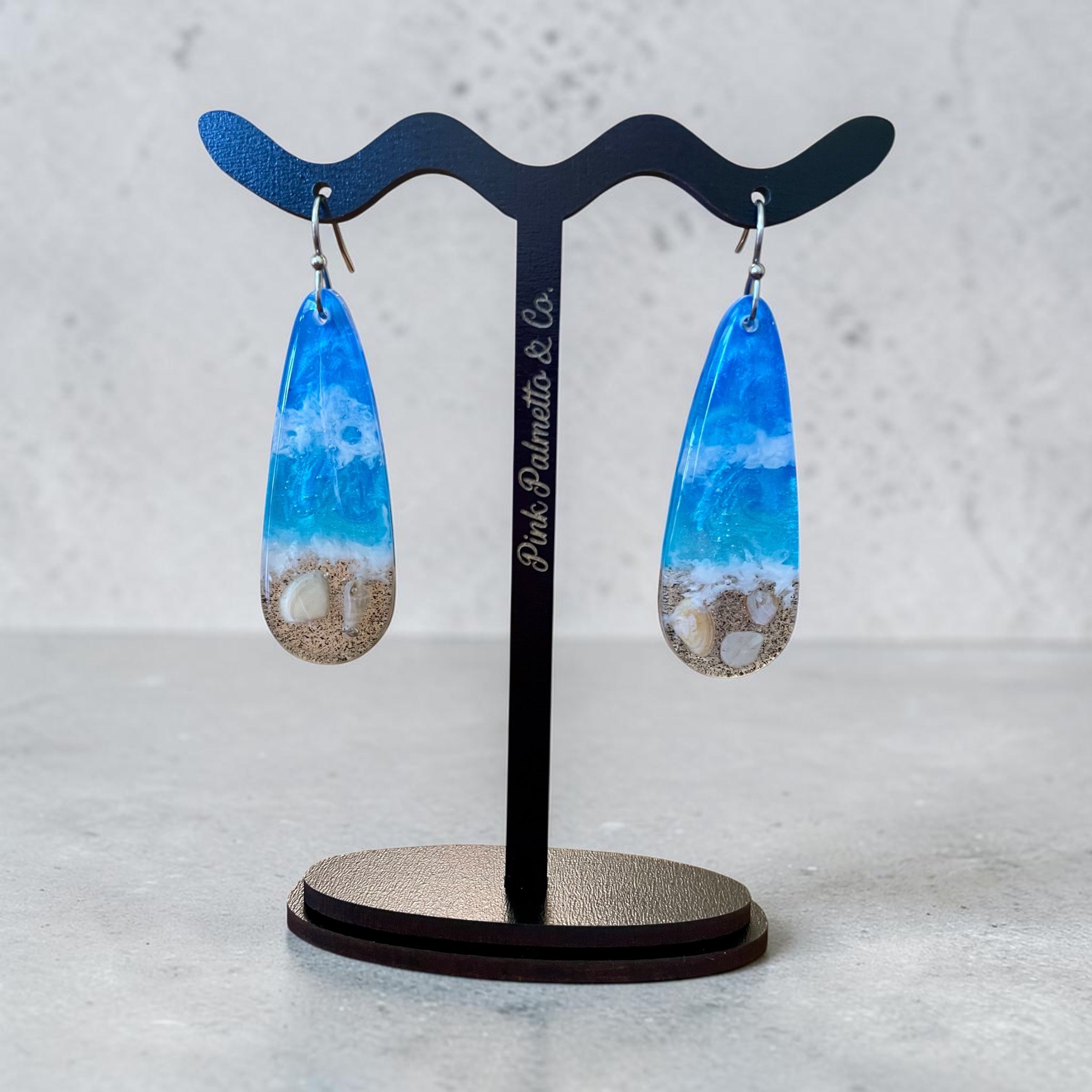 Ocean Scene Resin Earrings