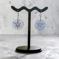 White Sand Dollar Laser-Cut Earrings